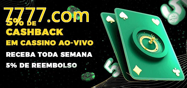 Promoções do cassino ao Vivo 7777.com